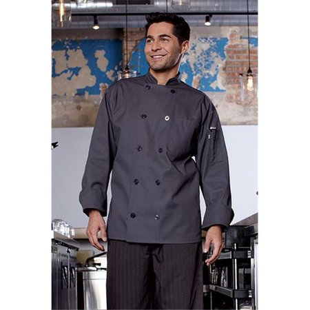 NATHAN CALEB Orleans Chef Coat in Slate - Large NA141419